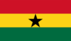 Flag of Ghana: three stripes (red, yellow, and green) with a single black star in the center